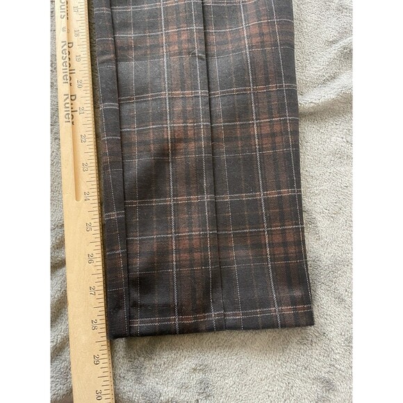 Jones New York Signature Pants Womens XL Brown Plaid Pull On Academia Preppy NWT - Picture 5 of 8